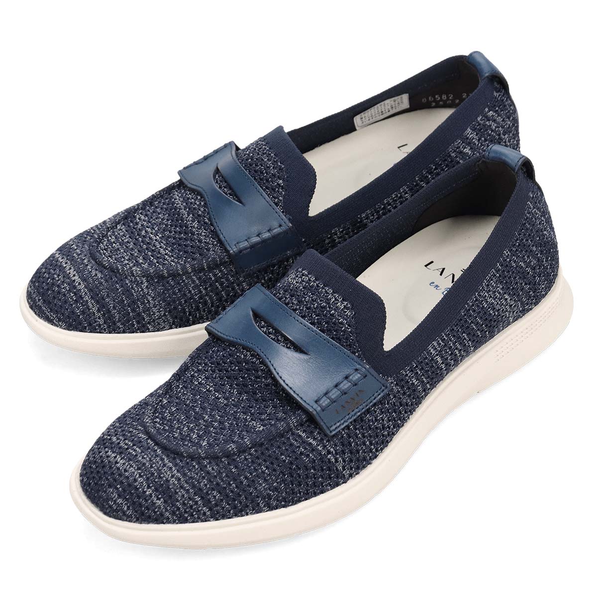 ランバンオンブルー LANVIN en Bleu  スリッポンカジュアルシューズ　86582 NAVY 25.0