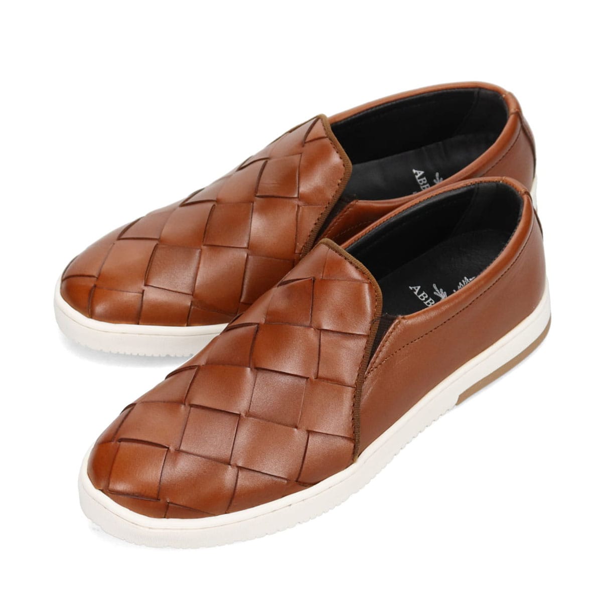 アビーロード ABBEY ROAD　メッシュスリッポンカジュアルシューズ　AB8003 BROWN 25.0