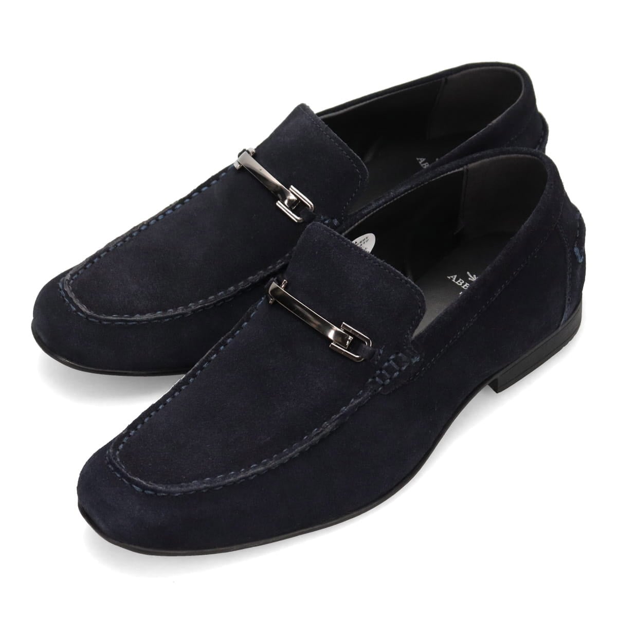 アビーロード ABBEY ROAD ビット付き スリッポン カジュアルシューズ　AB8103 NAVY-VELOURS 25.0