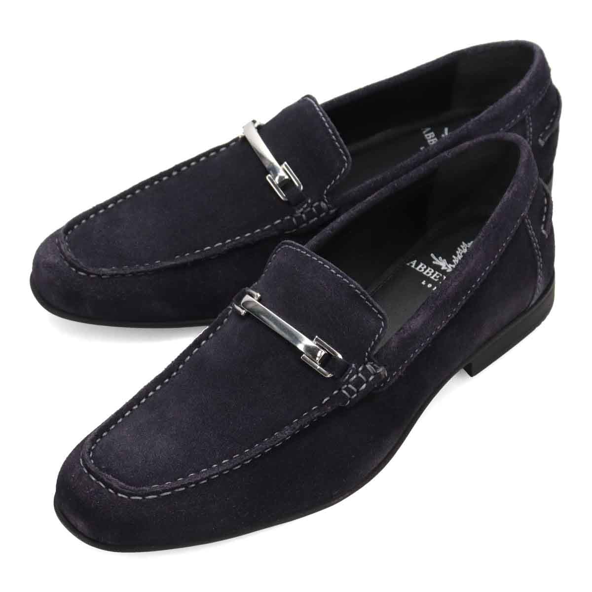 アビーロード ABBEY ROAD ビットスリッポンシューズ  AB8303 NAVY-VELOURS 25.0