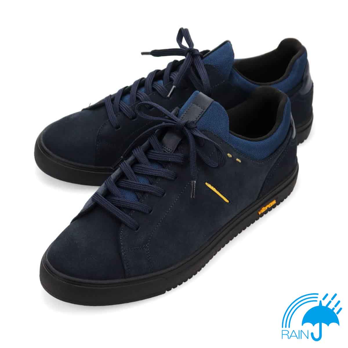ビークラシック BEE CLASSIC　4cm4時間防水仕様 レザースニーカー　CB6055H NAVY-VELOURS 25.0