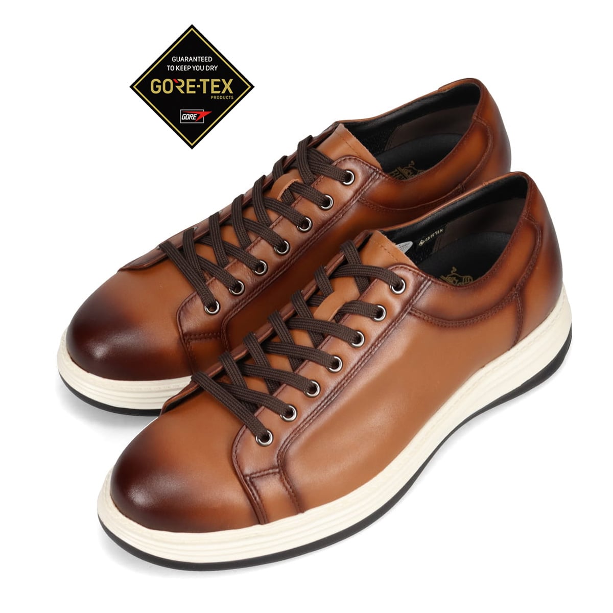 ビークラシック BEE CLASSIC 【GORE-TEX】ゴアテックス レースアップビジカジシューズ  CB7023G BROWN 25.0