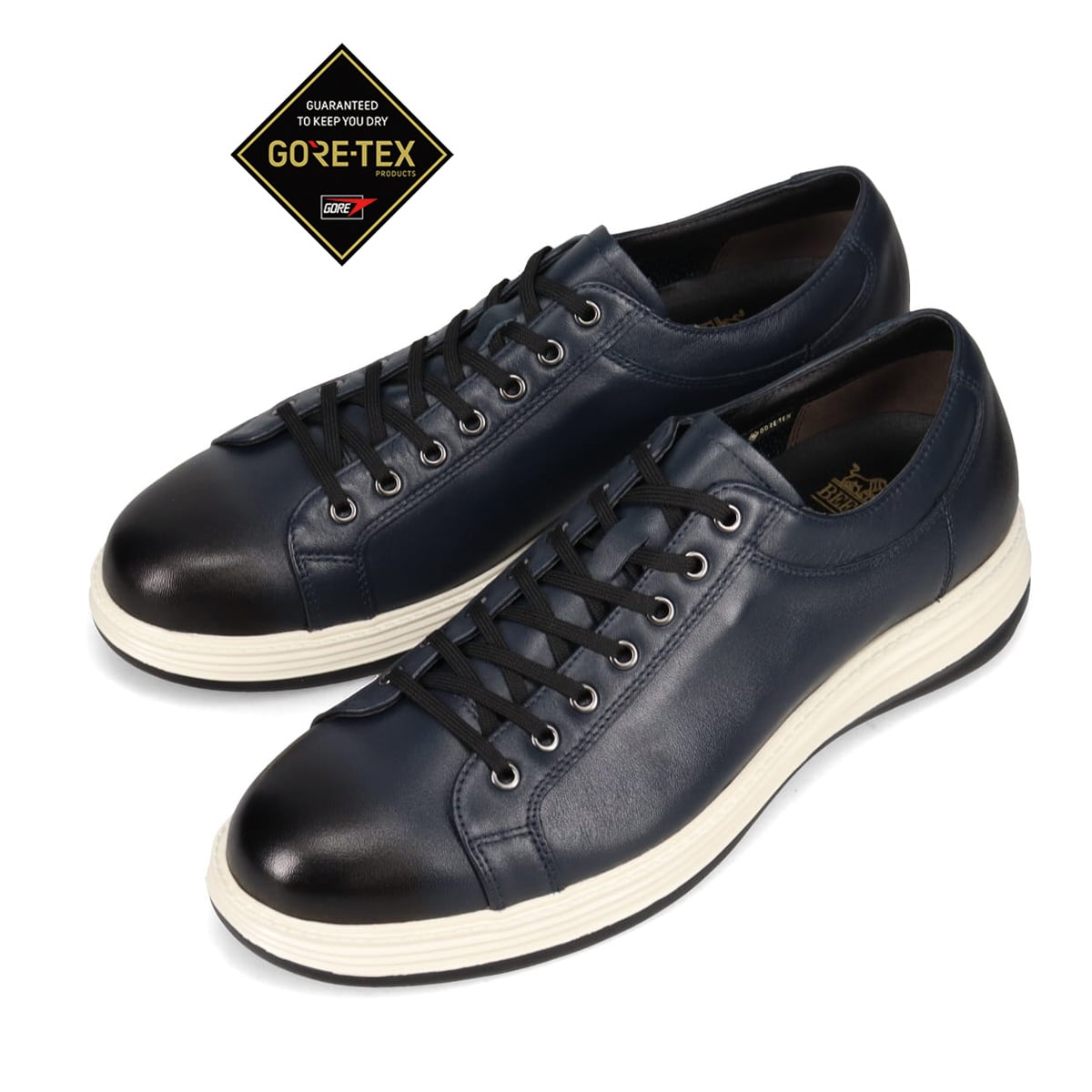 ビークラシック BEE CLASSIC 【GORE-TEX】ゴアテックス レースアップビジカジシューズ  CB7023G NAVY 25.0