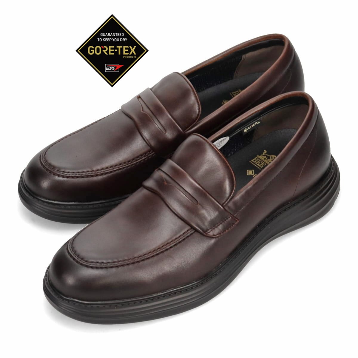 ビークラシック BEE CLASSIC 【GORE-TEX】ゴアテックス スリッポン ビジカジ ローファー  CB7024G D-BROWN 25.0