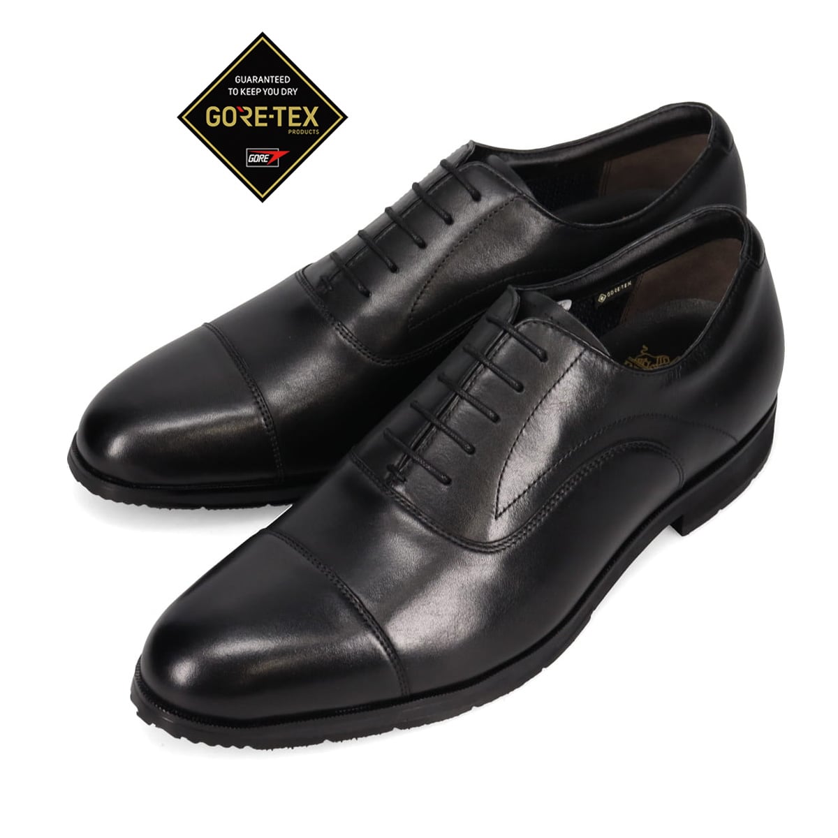 【大きいサイズ】ビークラシック BEE CLASSIC 【GORE-TEX】ゴアテックス 内羽根ストレットチップ・ビジネスシューズ  CBK7005G BLACK 28.0