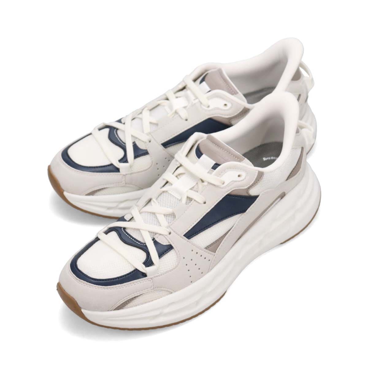 モデロ MODELLO 「リカバリーインソール」搭載で指圧効果により血行を115％促進。Recoveryナイロンメッシュスニーカー　DM2754R NAVY/C 25.0