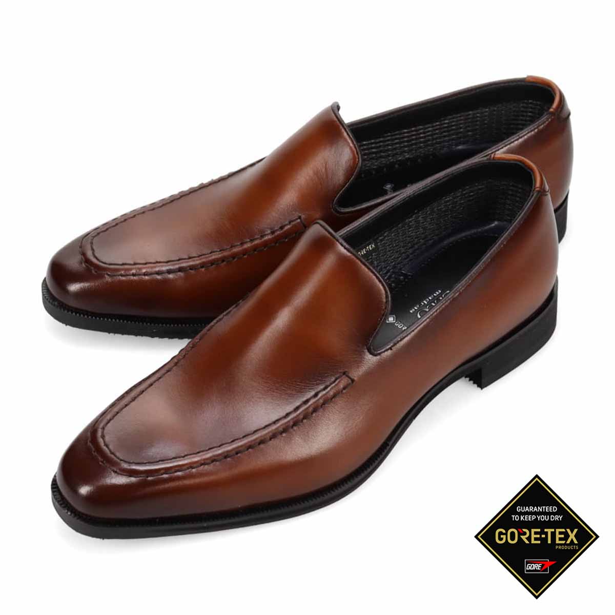 【GORE-TEX】モデロ MODELLO ゴアテックス スリッポンドレスシューズ　DM2805GH D-BROWN 25.0