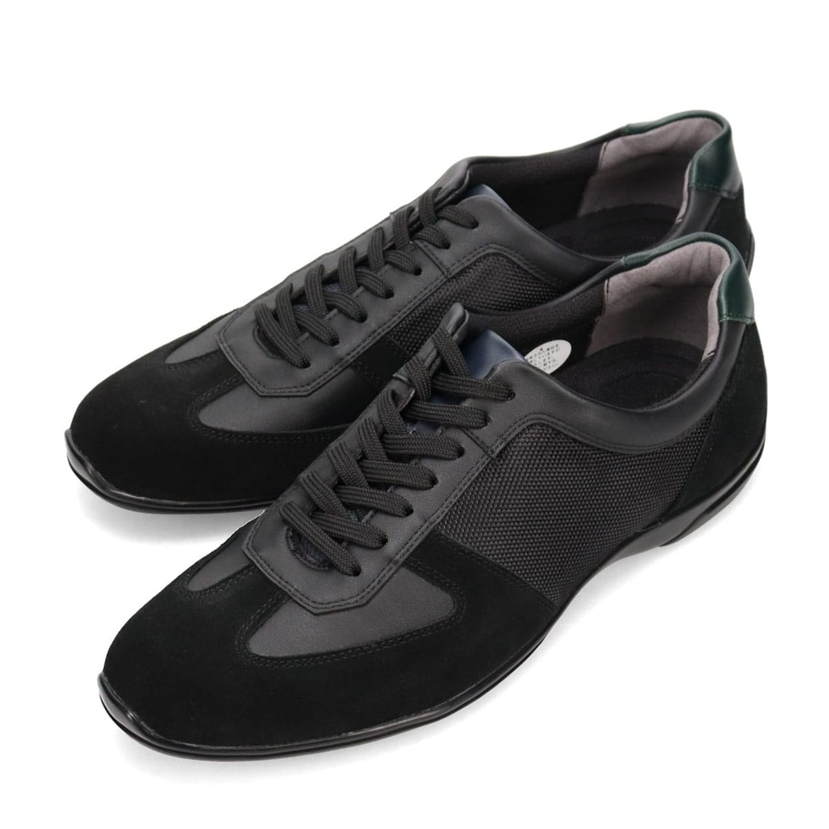 【抗ウイルス・抗菌加工】モデロ MODELLO  ドライビングレザースニーカー　DM3142 BLACK/C 25.0