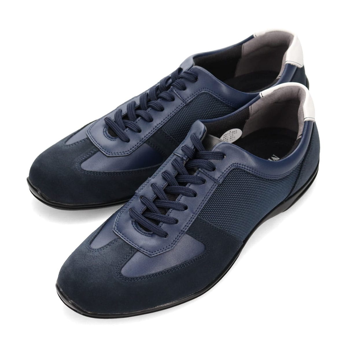 【抗ウイルス・抗菌加工】モデロ MODELLO  ドライビングレザースニーカー　DM3142 NAVY/C 25.0