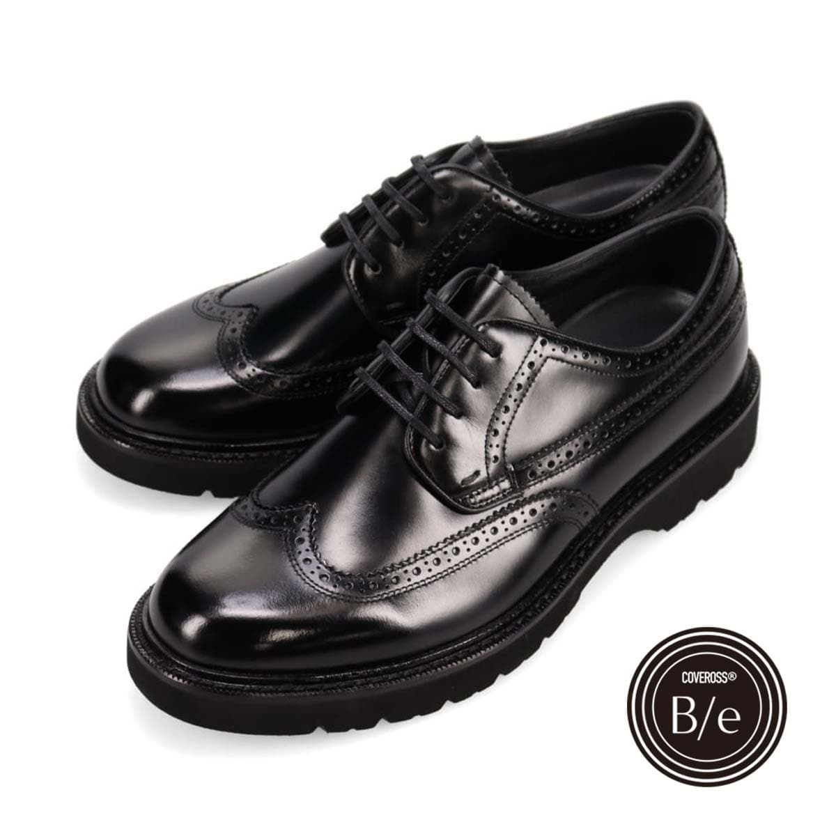 モデロ MODELLO COVEROSS Bee  外羽根ウイングチップドレスシューズ　DM3412 BLACK 25.0