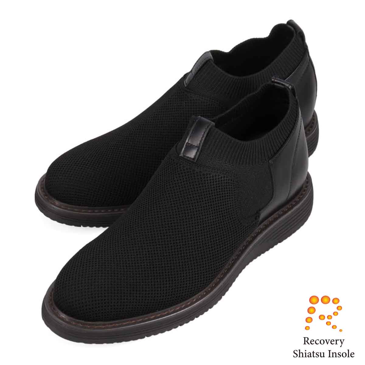 モデロ MODELLO 「Recovery Shiatsu Insole」搭載で指圧効果により血行をよくする。ニットブーティー　DM3416R BLACK 25.0
