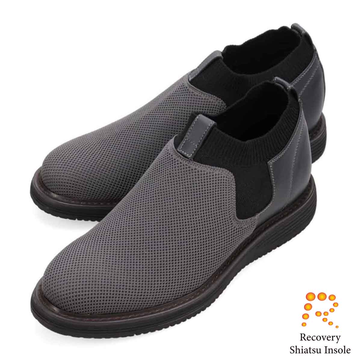 モデロ MODELLO 「Recovery Shiatsu Insole」搭載で指圧効果により血行をよくする。ニットブーティー　DM3416R D-GRAY 25.0