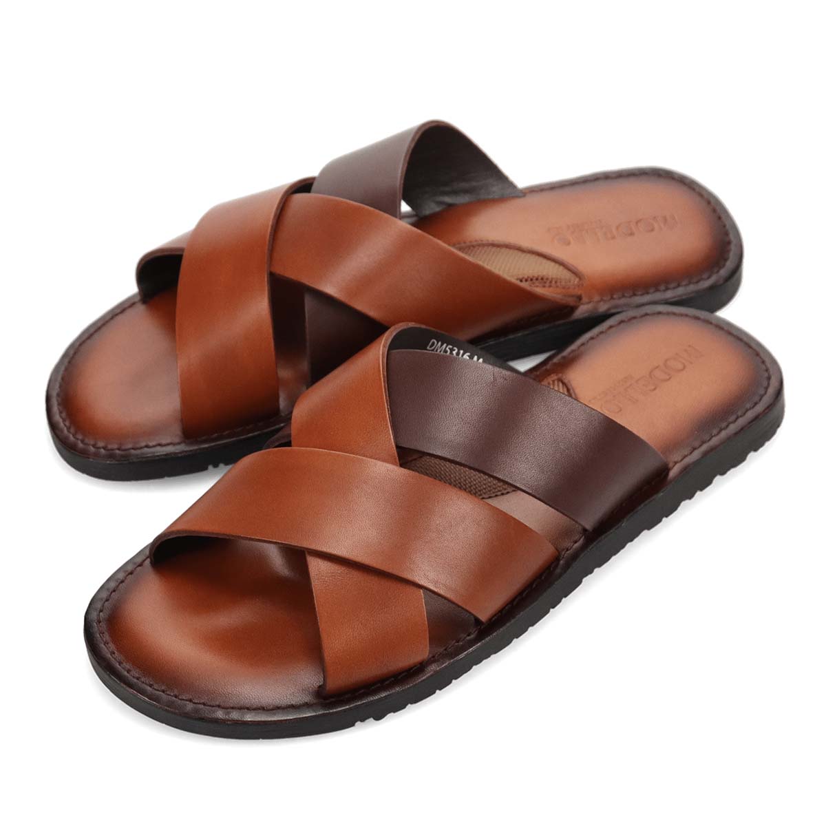 モデロ MODELLO レザーサンダル　DM5316 BROWN/DARKBROWN M(25.0～25.5cm)