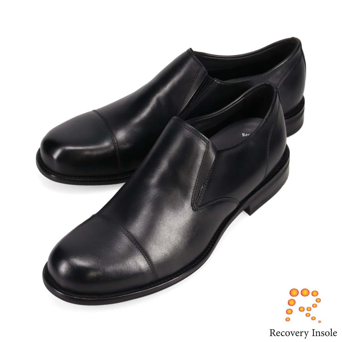 モデロ MODELLO 「リカバリーインソール」搭載で指圧効果により血行を115％促進。ストレートチップ スリッポンドレスシューズ　DM5517XR BLACK 25