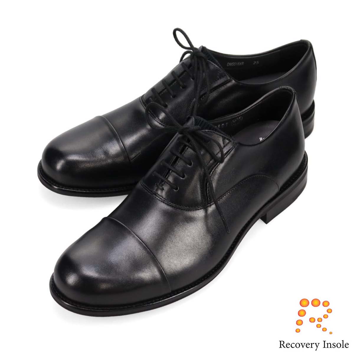 モデロ MODELLO 「リカバリーインソール」搭載で指圧効果により血行を115％促進。内羽根ストレートチップ ドレスシューズ　DM5518XR BLACK 25.0