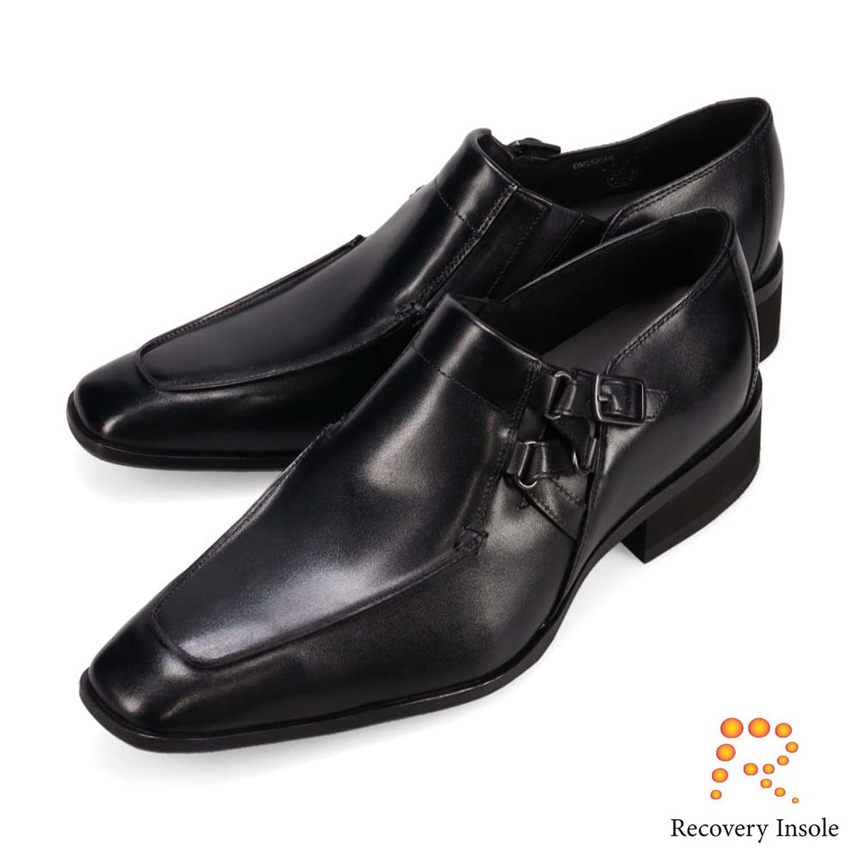 モデロ MODELLO 「リカバリーインソール」搭載で指圧効果により血行を115％促進。モンクストラップ ドレスシューズ　DM5520XR BLACK 25.0