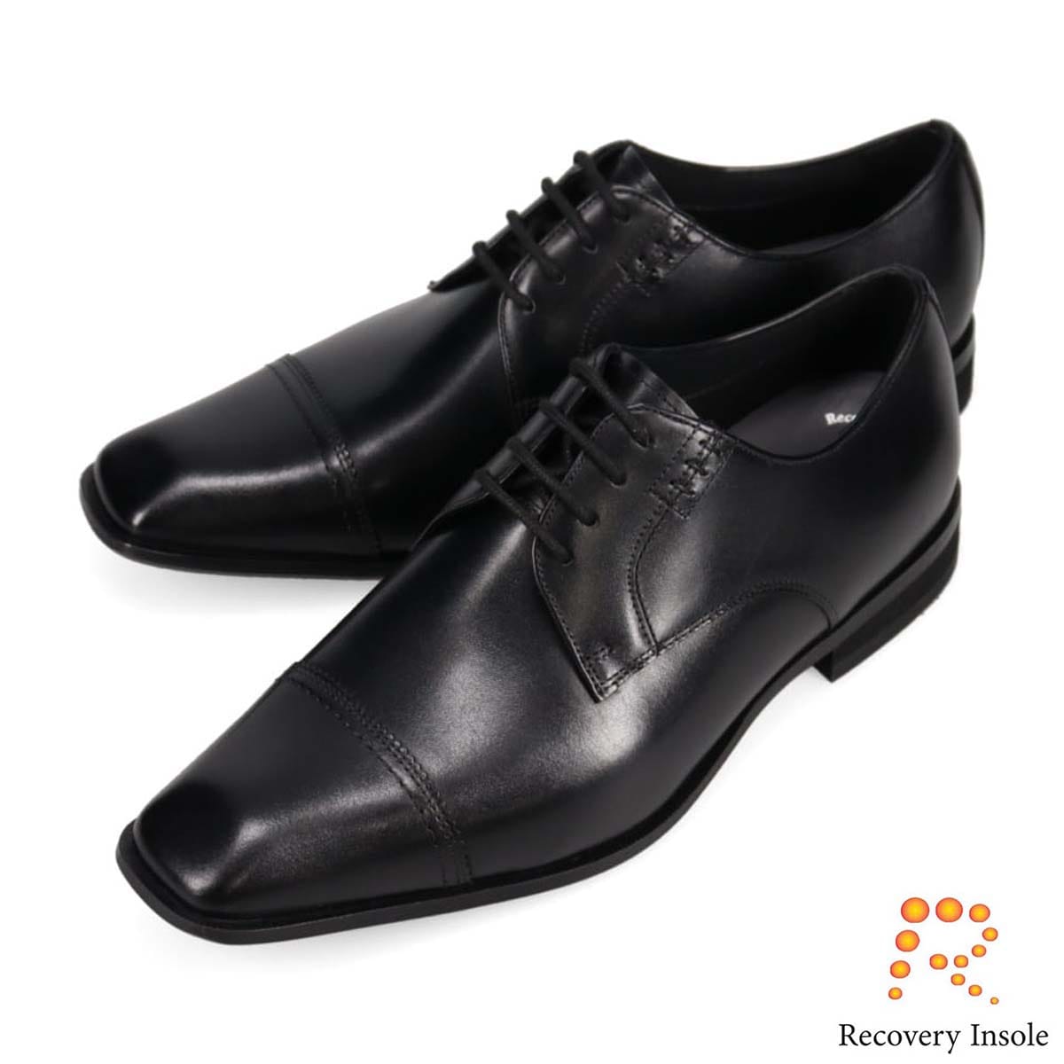 モデロ MODELLO 「リカバリーインソール」搭載で指圧効果により血行を115％促進。外羽根ストレートチップ ドレスシューズ　DM5521XR BLACK 25.0