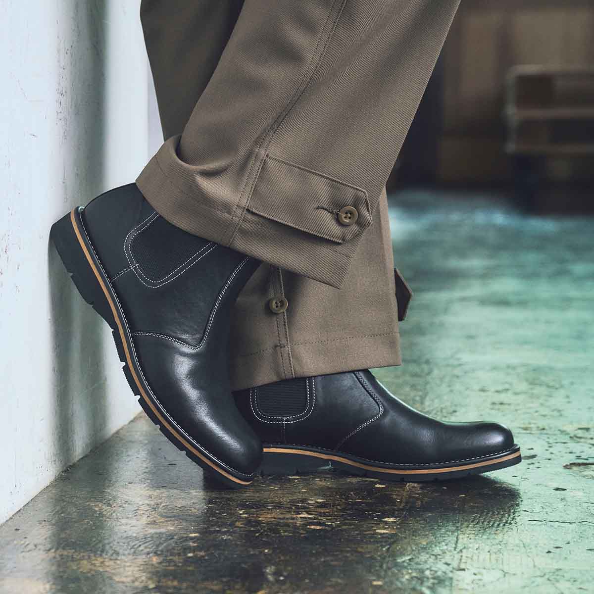 モデロ MODELLO 「Recovery Shiatsu Insole」搭載で指圧効果により血行をよくする。サイドゴアカジュアルブーツ　DM5536R BLACK 25.0