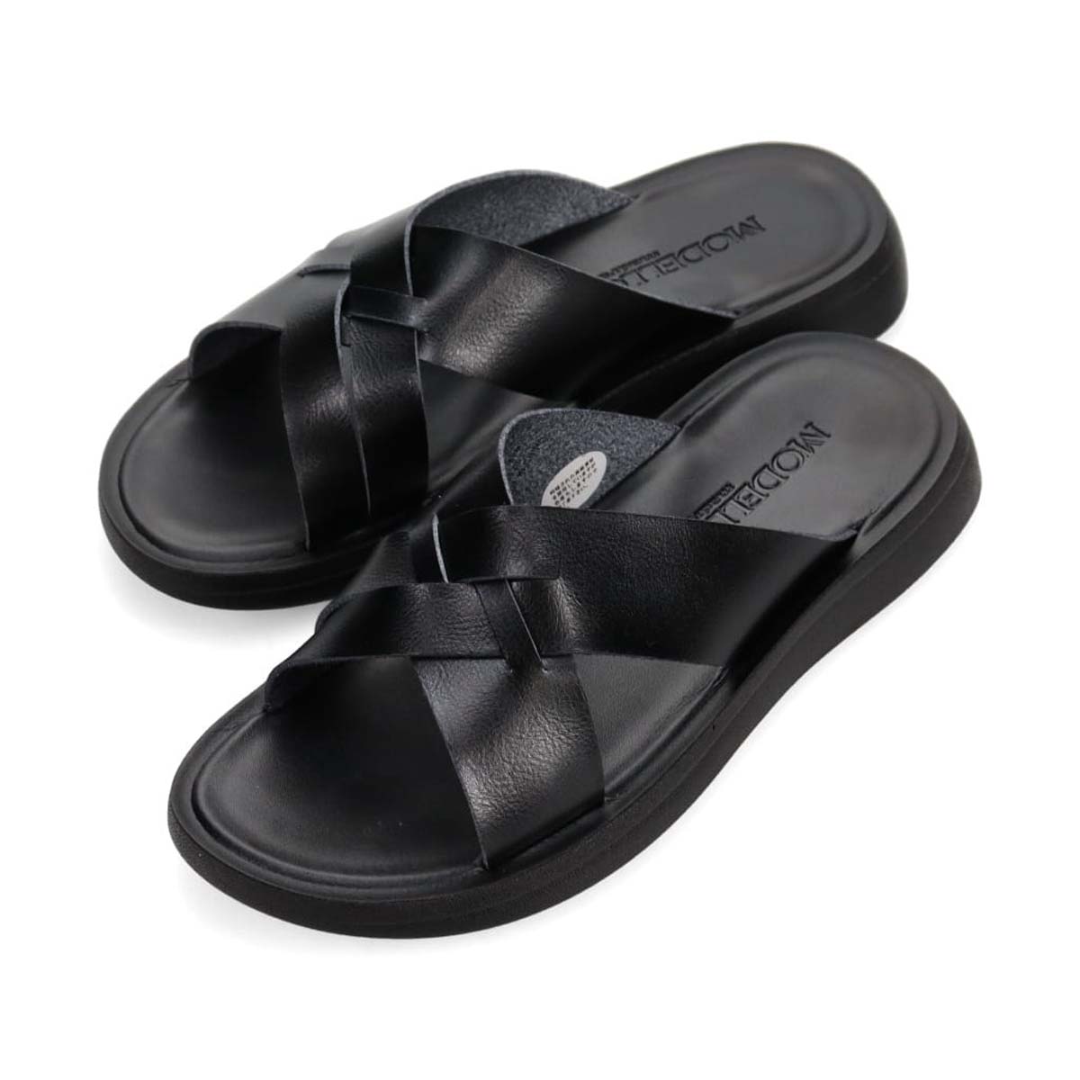 モデロ MODELLO メンズ フラットサンダル　DM5911X BLACK M（25～25.5）