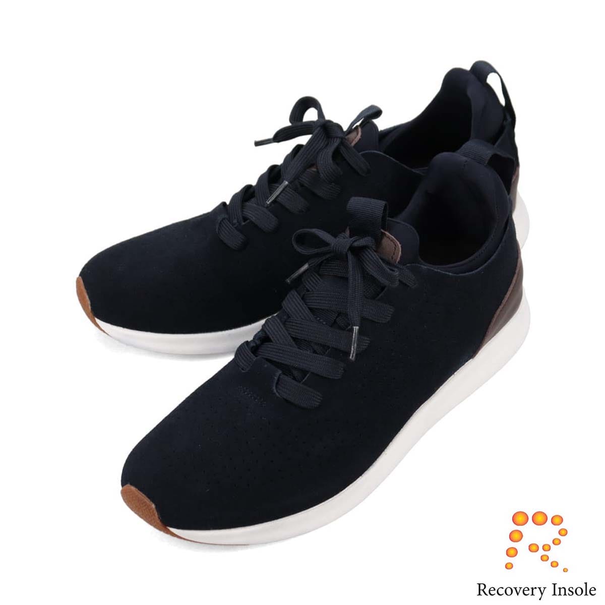 モデロ MODELLO 「リカバリーインソール」搭載で指圧効果により血行を115％促進。 軽快な履き心地を提供する フィット感が抜群なスニーカー　DM6516R NAVY-SILK M(25.0～25.5cm)