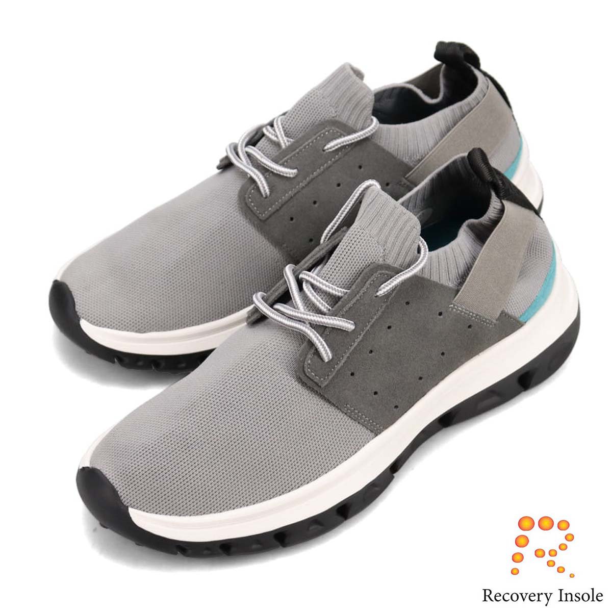 モデロ MODELLO 「リカバリーインソール」搭載で指圧効果により血行を115％促進。 レースアップカジュアルスニーカー　DM6522R L-GRAY M(25.0～25.5cm)