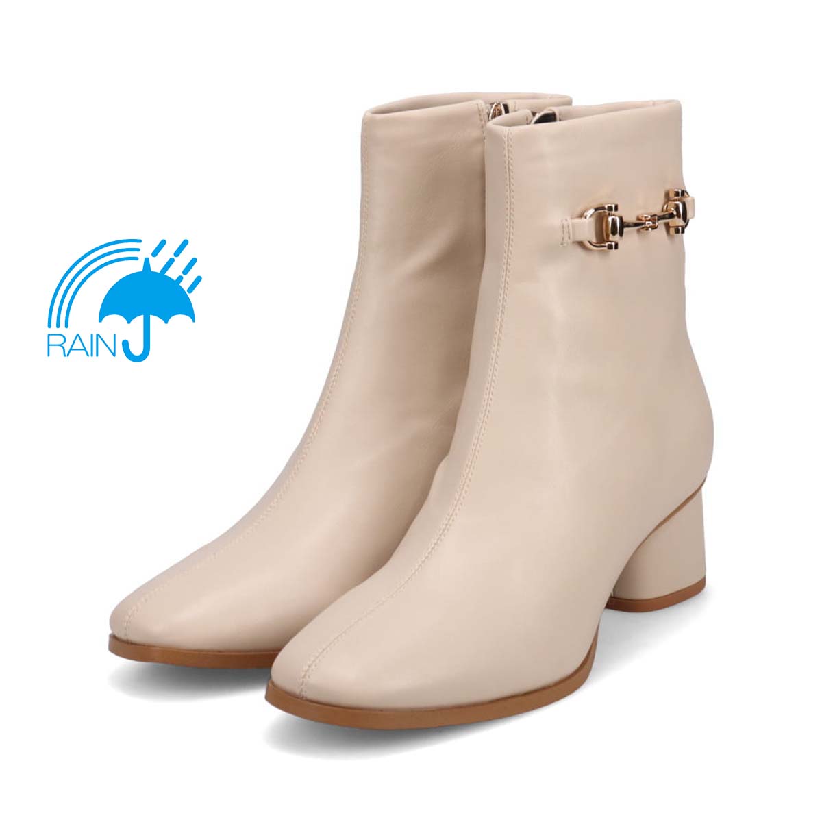 【撥水仕様】モデロ MODELLO ビット付きショートブーツ  DML3103 L-BEIGE 23.0