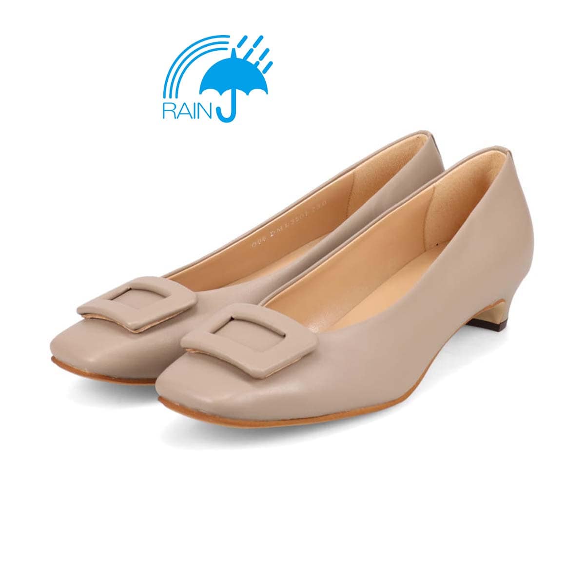 【撥水仕様】モデロ MODELLO 安定感とすっきりを両立させたローヒールパンプス　DML3501 D-BEIGE 23.0