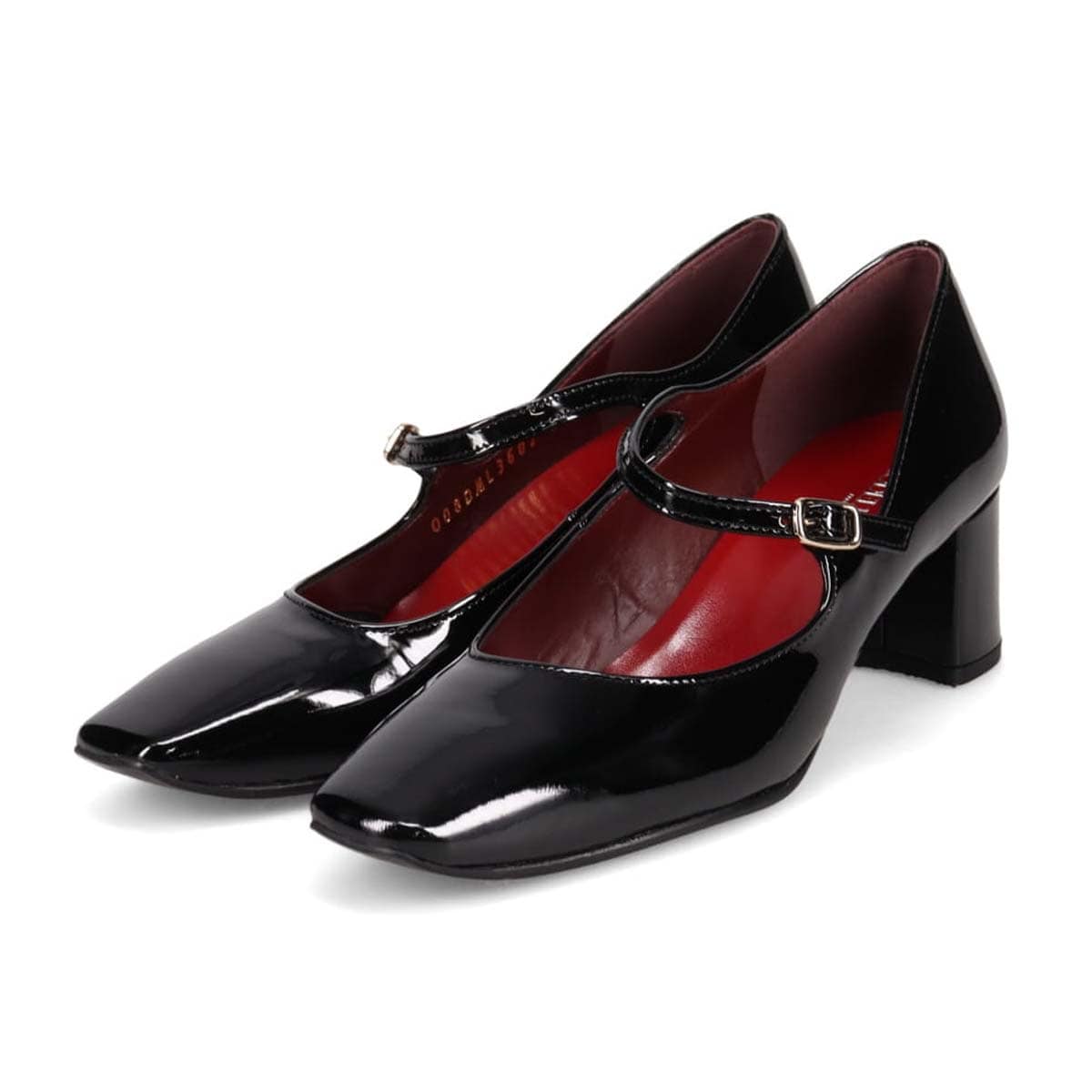 モデロ MODELLO 5.0ｃｍヒール ストラップパンプス  DML3602 BLACK-ENAMEL 23.0