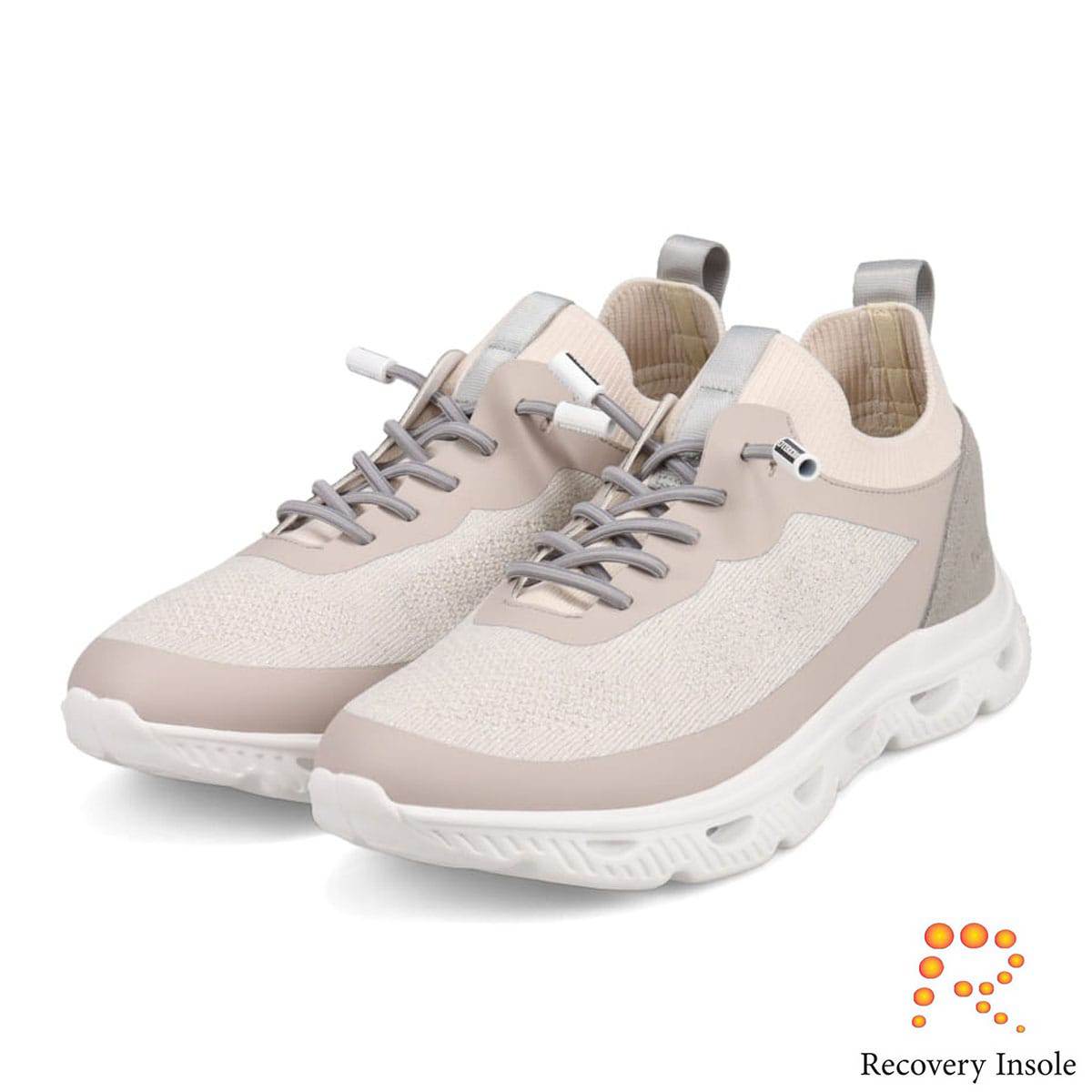 モデロ MODELLO 「リカバリーインソール」搭載で指圧効果により血行を115％促進。Recoveryニットスニーカー　DML4301R L-GRAY 23.0