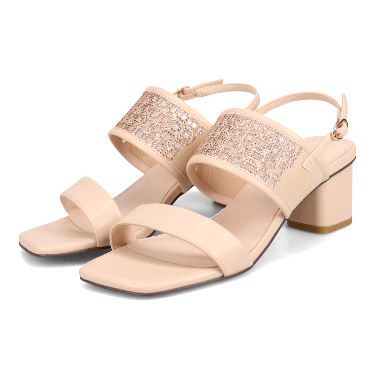 モデロ MODELLO レーザーカット＆貴石デザインサンダル  DML4522 BEIGE 23.0