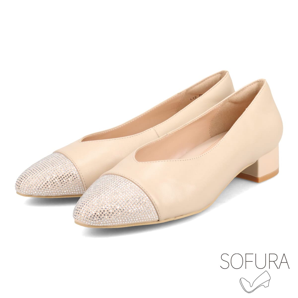 【撥水仕様】SOFURA アーモンドトゥ・パンプス  DML4525 BEIGE 23.0