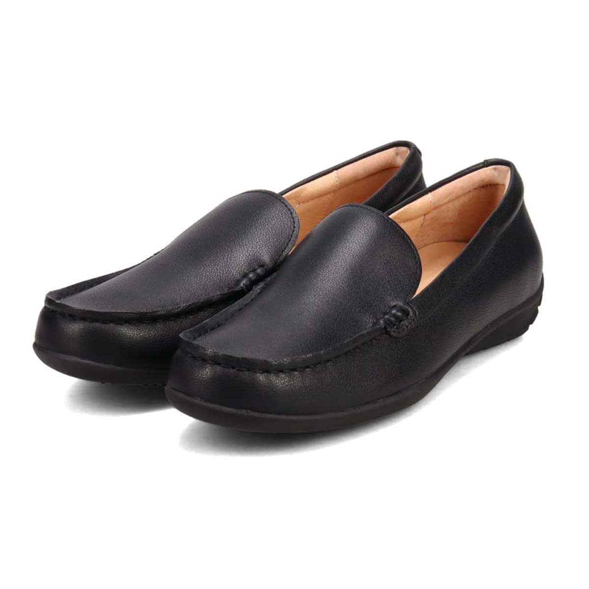 モデロ MODELLO スクエアトゥ モカシンシューズ  DML5500 BLACK 23.0