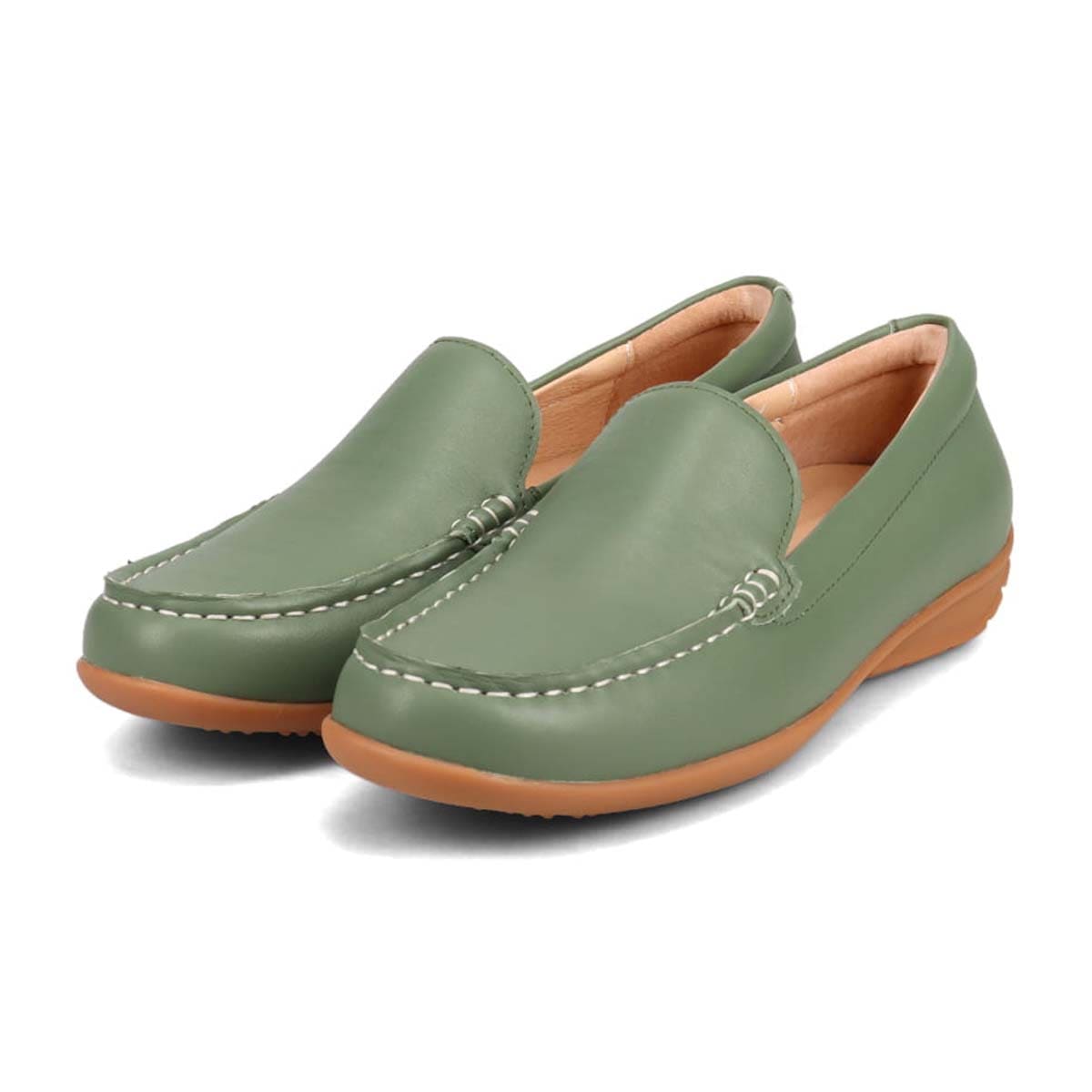 モデロ MODELLO スクエアトゥ モカシンシューズ  DML5500 GREEN 23.0