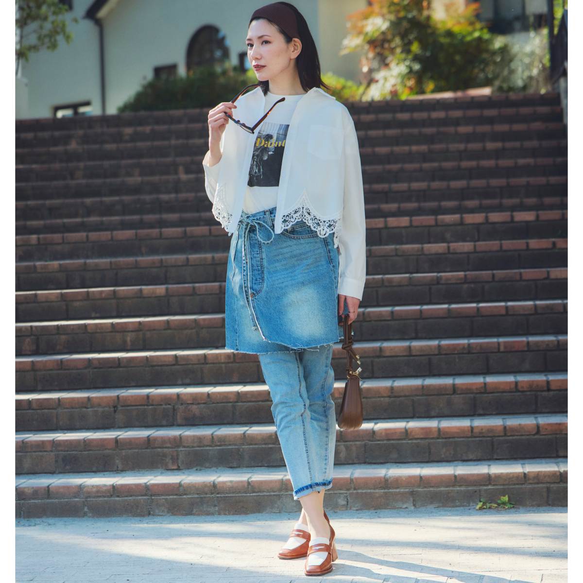 【取り外しリボン仕様】モデロ MODELLO 「リカバリーインソール」搭載で指圧効果により血行を115％促進。Recoveryチャンキーヒールローファー　DML6065R BROWN/C 23.0