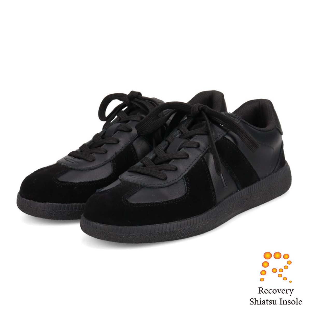 モデロ MODELLO 「Recovery Shiatsu Insole」搭載で指圧効果により血行を115％促進。Recoveryジャーマントレーナー 　DML6068R BLACK 23.0