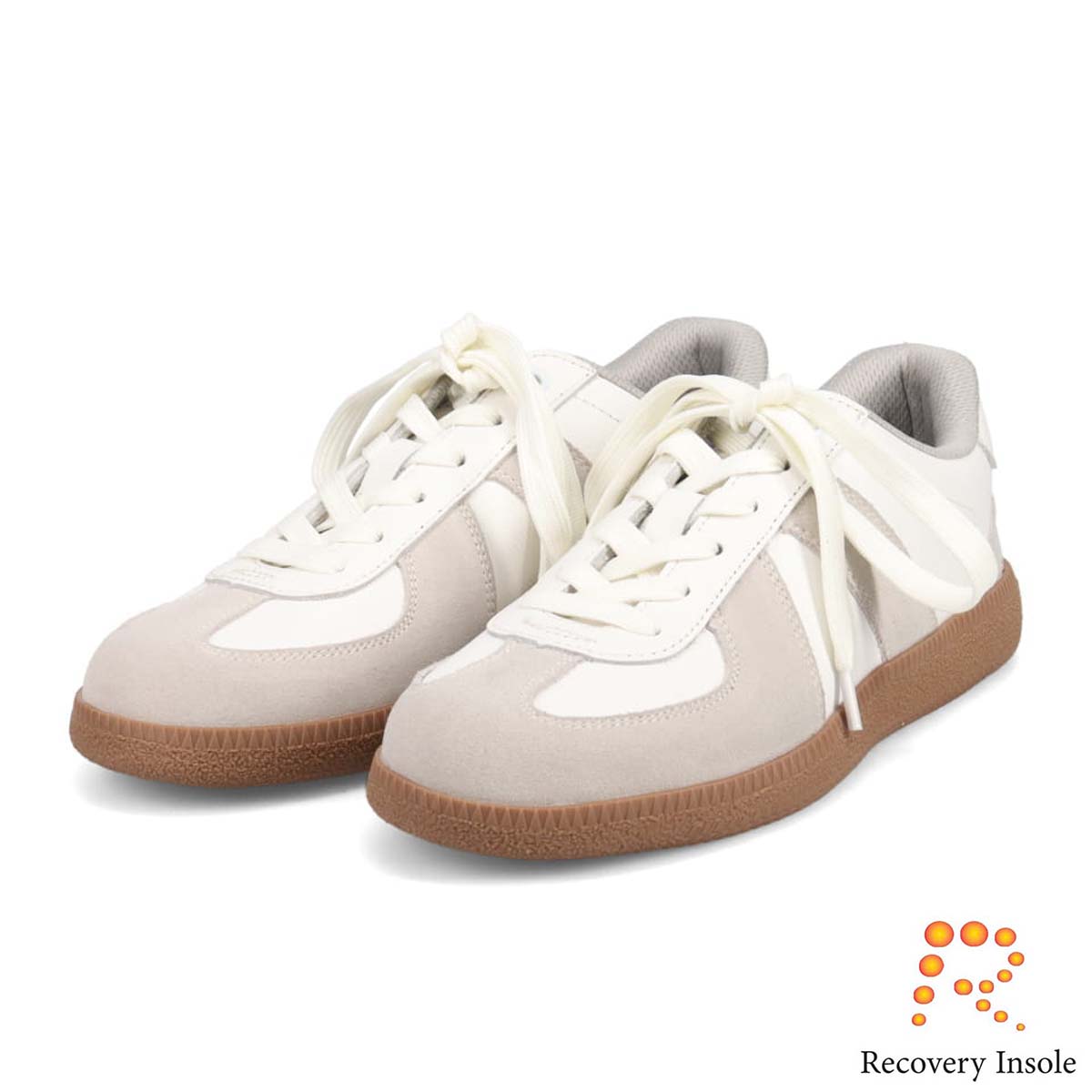 モデロ MODELLO 「リカバリーインソール」搭載で指圧効果により血行を115％促進。Recoveryジャーマントレーナー 　DML6068R WHITE 23.0