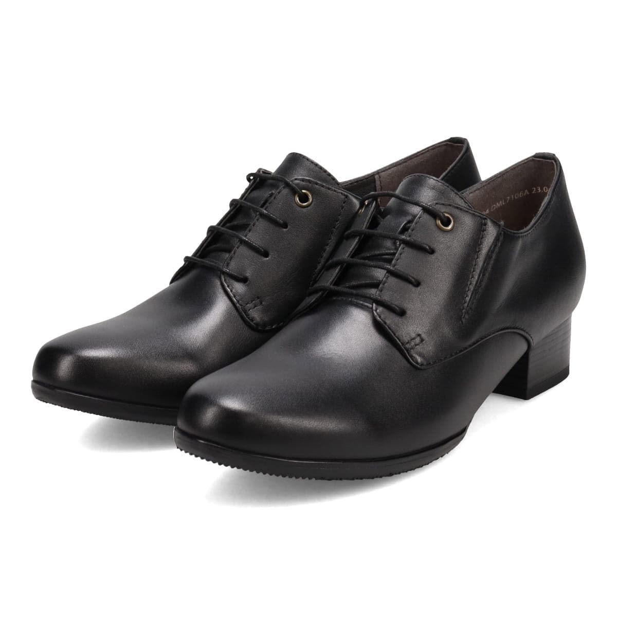 【撥水仕様】モデロ MODELLO  雨の日も安心♪ 撥水レースアップシューズ DML7106A BLACK 23.0