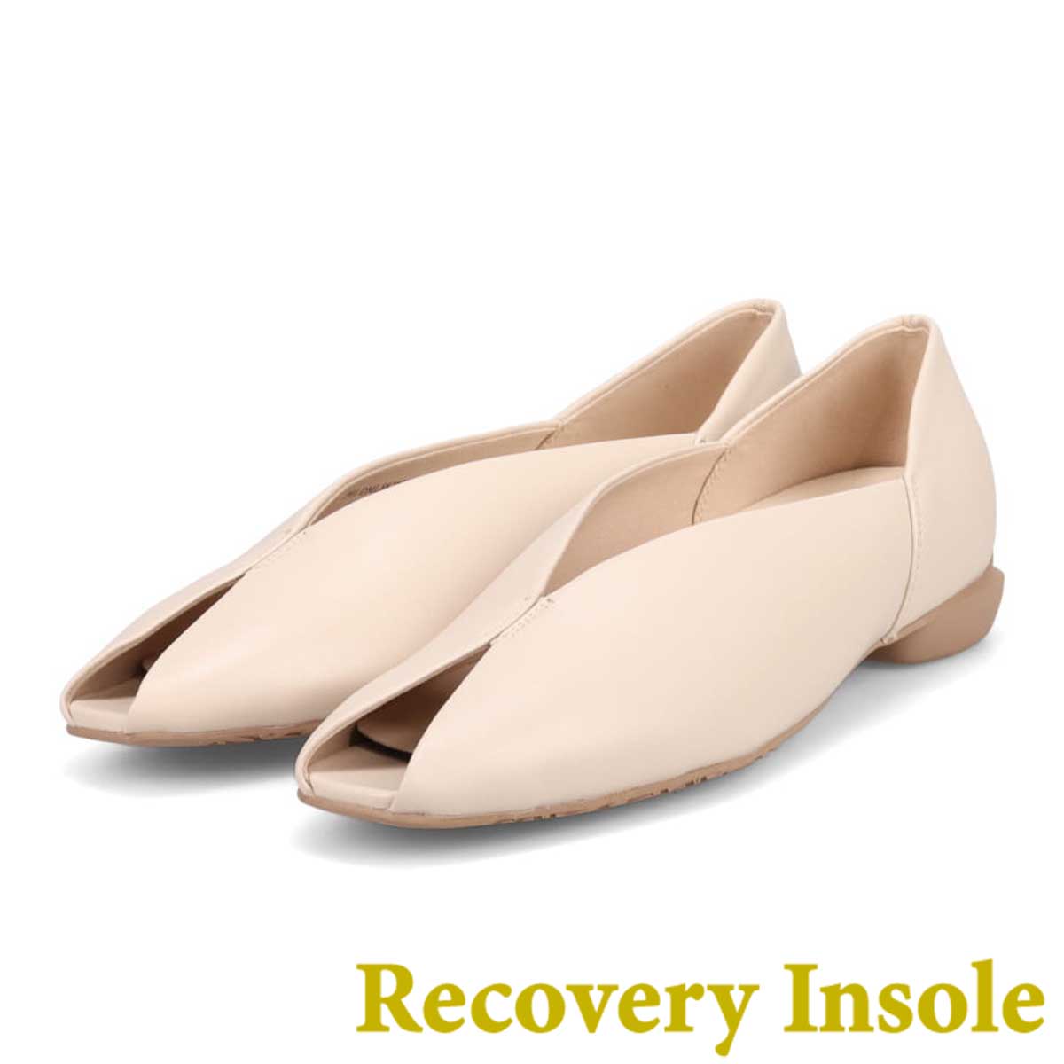 モデロ MODELLO 「リカバリーインソール」搭載で指圧効果により血行を115％促進。Recoveryオープンパンプス　DML8828R IVORY 23.0