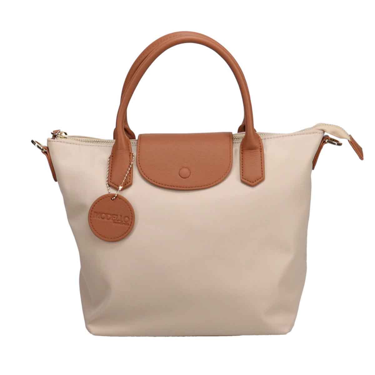 モデロ MODELLO　【王道キレイめ】2WAY高機能デイリーナイロントートバッグ　DMLB401 L-BEIGE FREE