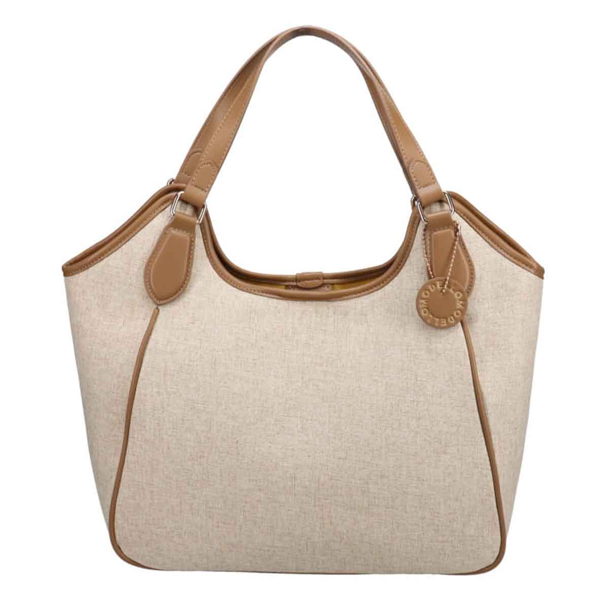 モデロ MODELLO　大人女性のためのエレガント キャンバストートバッグ　DMLB501 BEIGE FREE