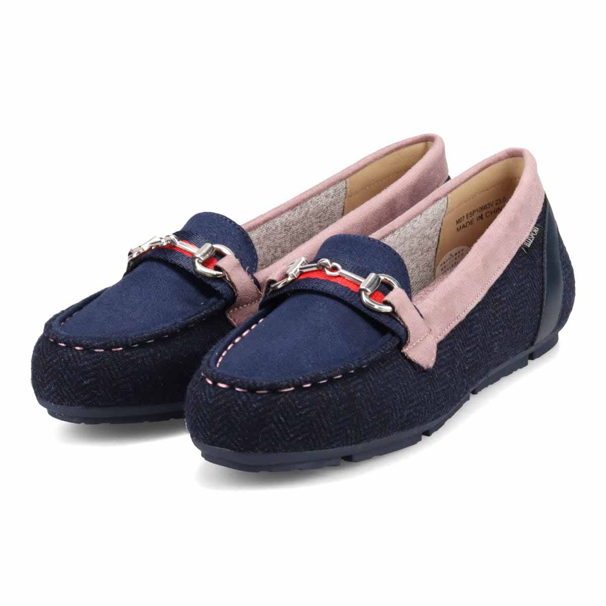 エル スポーツ ELLESPORT カジュアルビットモカシン ESP10663V NAVY/PINK 23.0