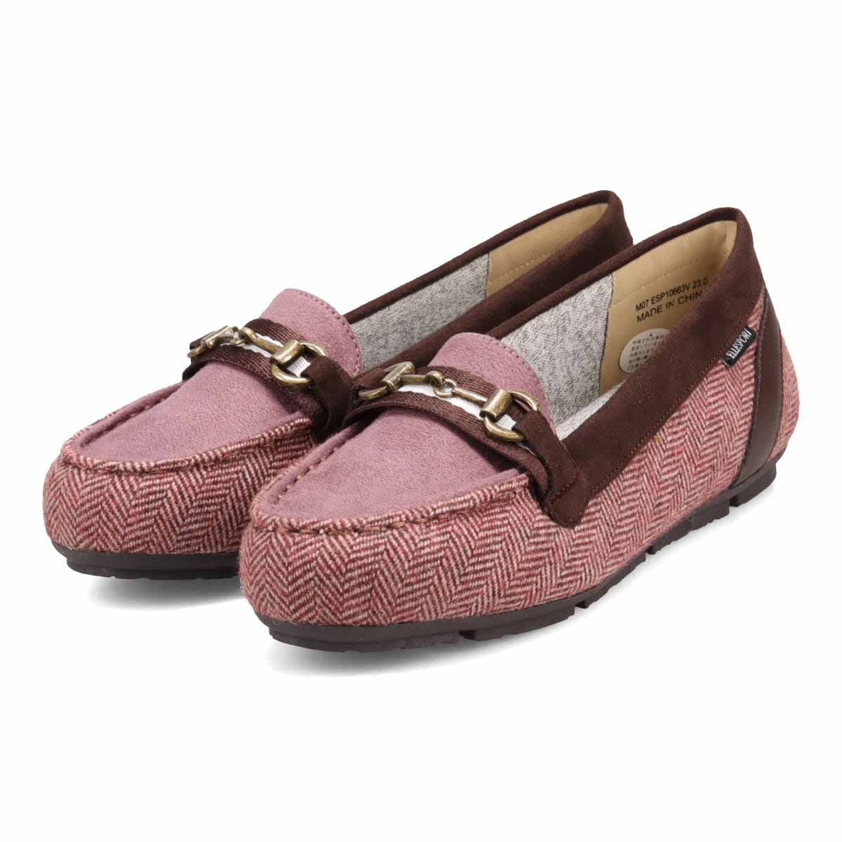 エル スポーツ ELLESPORT カジュアルビットモカシン ESP10663V PINK/D-BROWN 23.0