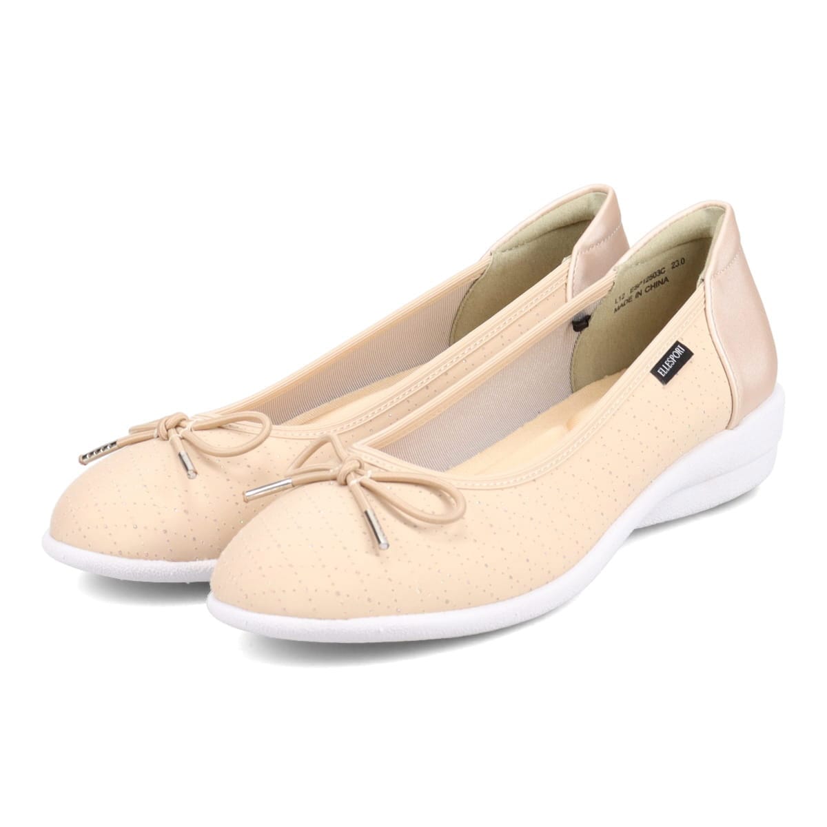 エル スポーツ ELLESPORT カジュアル軽量バレエシューズ ESP12503C BEIGE/BEIGE 23.0