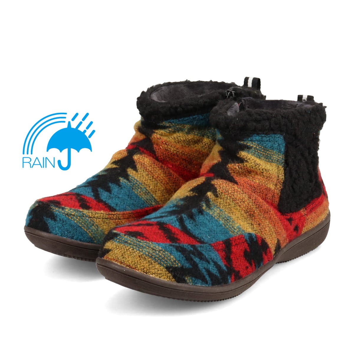 撥水仕様 履き口にニットを使用 折り曲げても履ける２wayカジュアルショートブーツ Esp 23 0 Black ウィメンズ Madras マドラス 公式