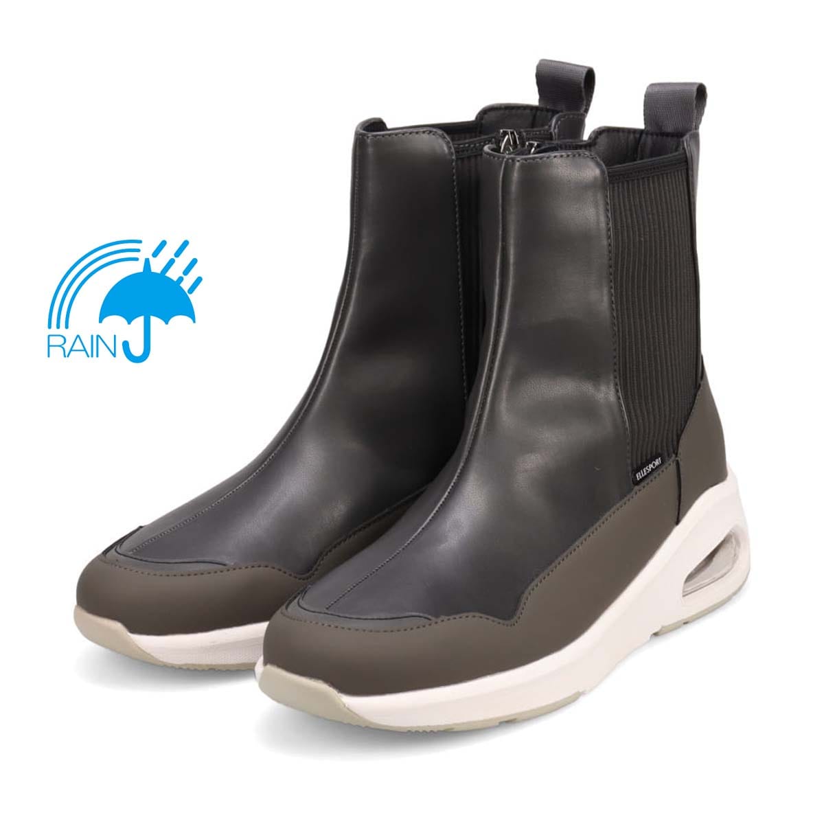 【4cm4時間防水設計】エル スポーツ ELLESPORT エアソールサイドゴアブーツ　ESP12600 D-GRAY 23.0