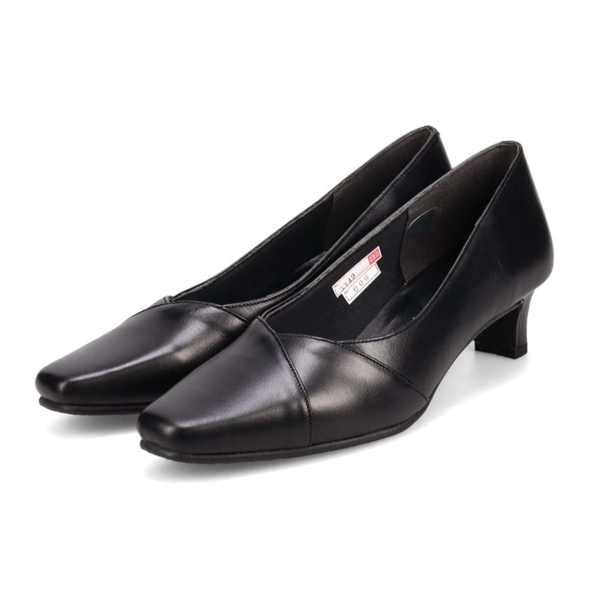 HIROKO KOSHINO Ｖカットラインが綺麗なデザインパンプス　HKL5149 BLACK 23.0