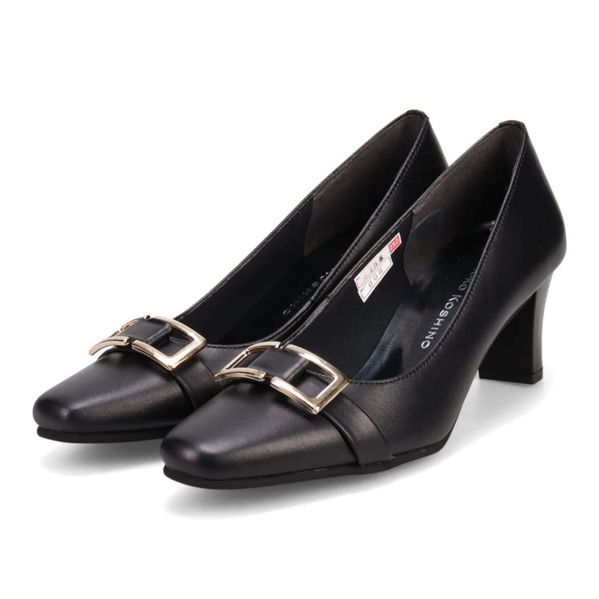 HIROKO KOSHINO バックルデザインのきれい目パンプス　HKL5155 BLACK 23.0