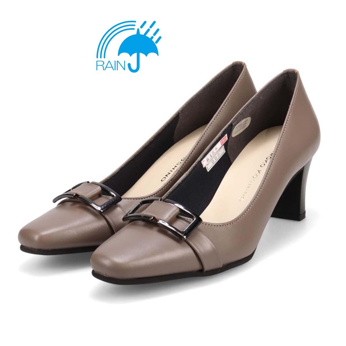 HIROKO KOSHINO バックルデザインのきれい目パンプス　HKL5155 D-OAK 23.0