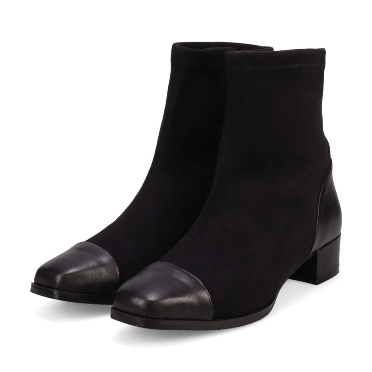 HIROKO KOSHINO 撥水加工ショートブーツ　HKL8005 BLACK-SILKY 23.0