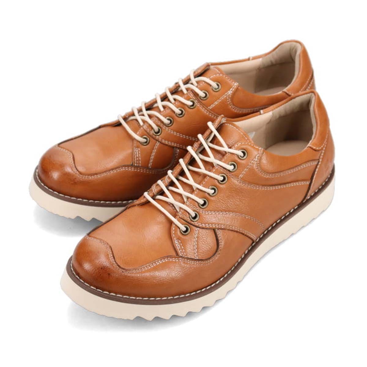HIROKO KOSHINO HOMME  メンズ こがし系の素材を採用したカジュアルスニーカー　HR5903 BROWN 25.0